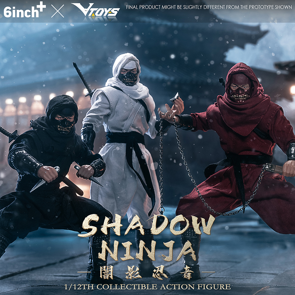 6inch+×VTOYS SHADOW NINJA  白 VTOYS X 6INCH Shadow Ninja White Ver. 1/12 Scale Collectible